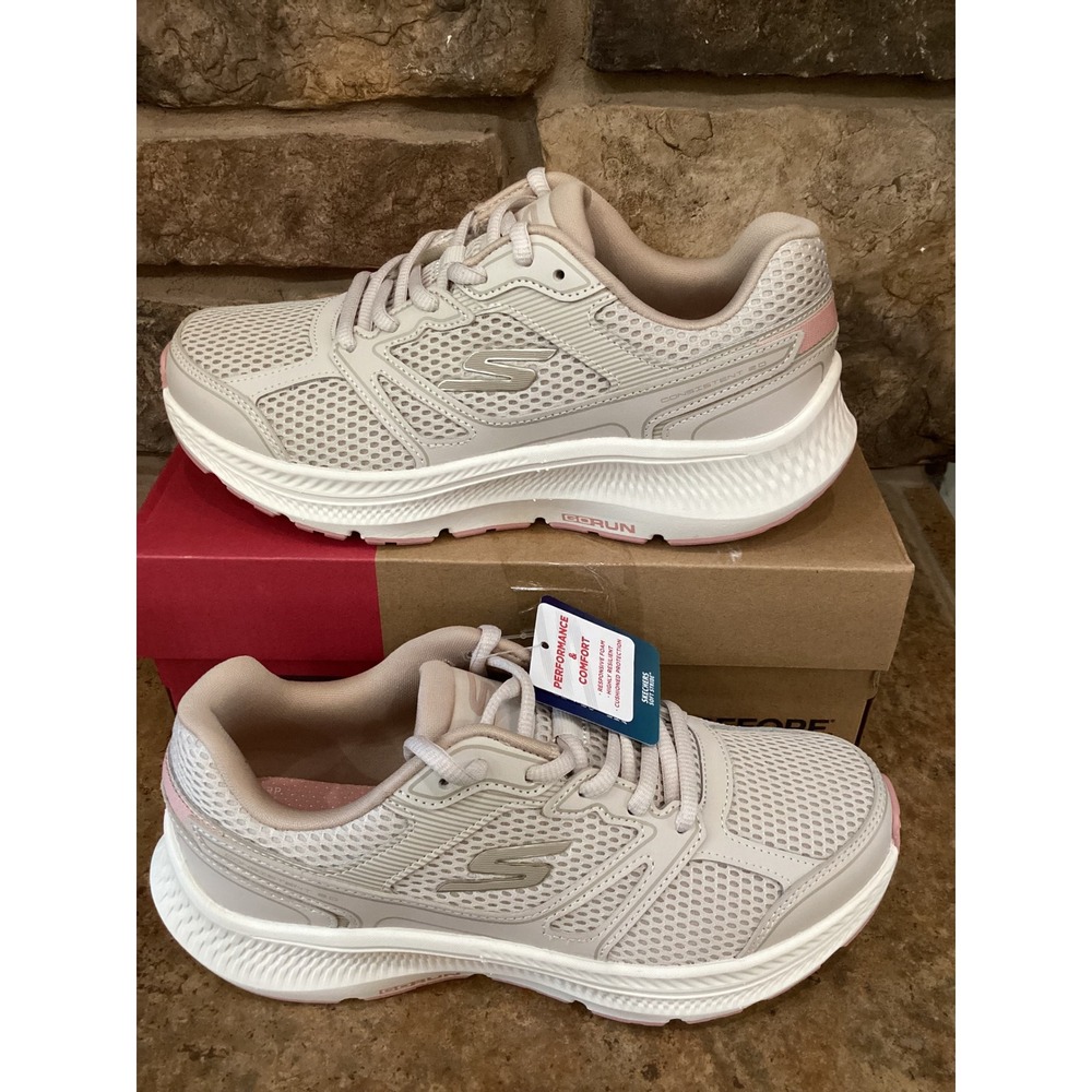 Skechers Go Run Consistent 2.0 Mapleton Natural Pink Womens 7 128651/NAT New